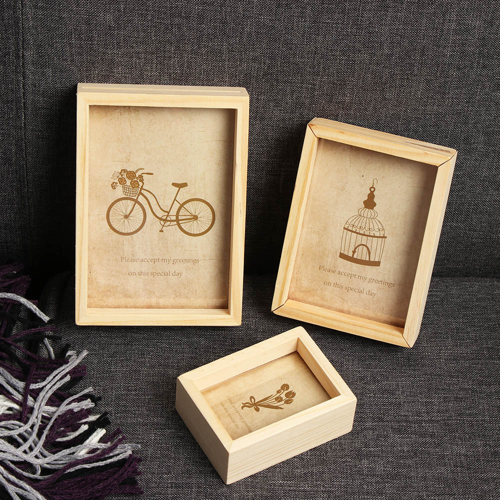 Photography Online - Hot 1PC Vintageตกแต่งกรอบรูปไม้ออนไลน์ตกแต่งบ้านงานแต่งงานMiniภาพเฟรมDIY Family Home decor