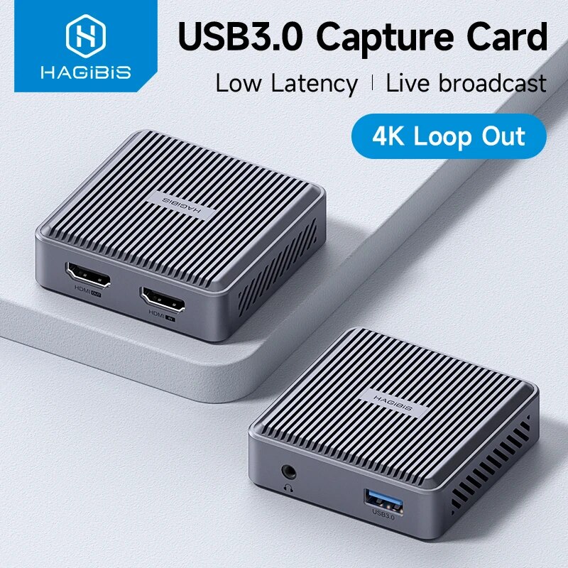 Photography With Mobile - Hagibis การ์ดจับภาพวิดีโอที่รองรับการทำงานกับ HDMI 4K มีลูปสำหรับบันทึกเกมถ่ายทอดสด MS2131