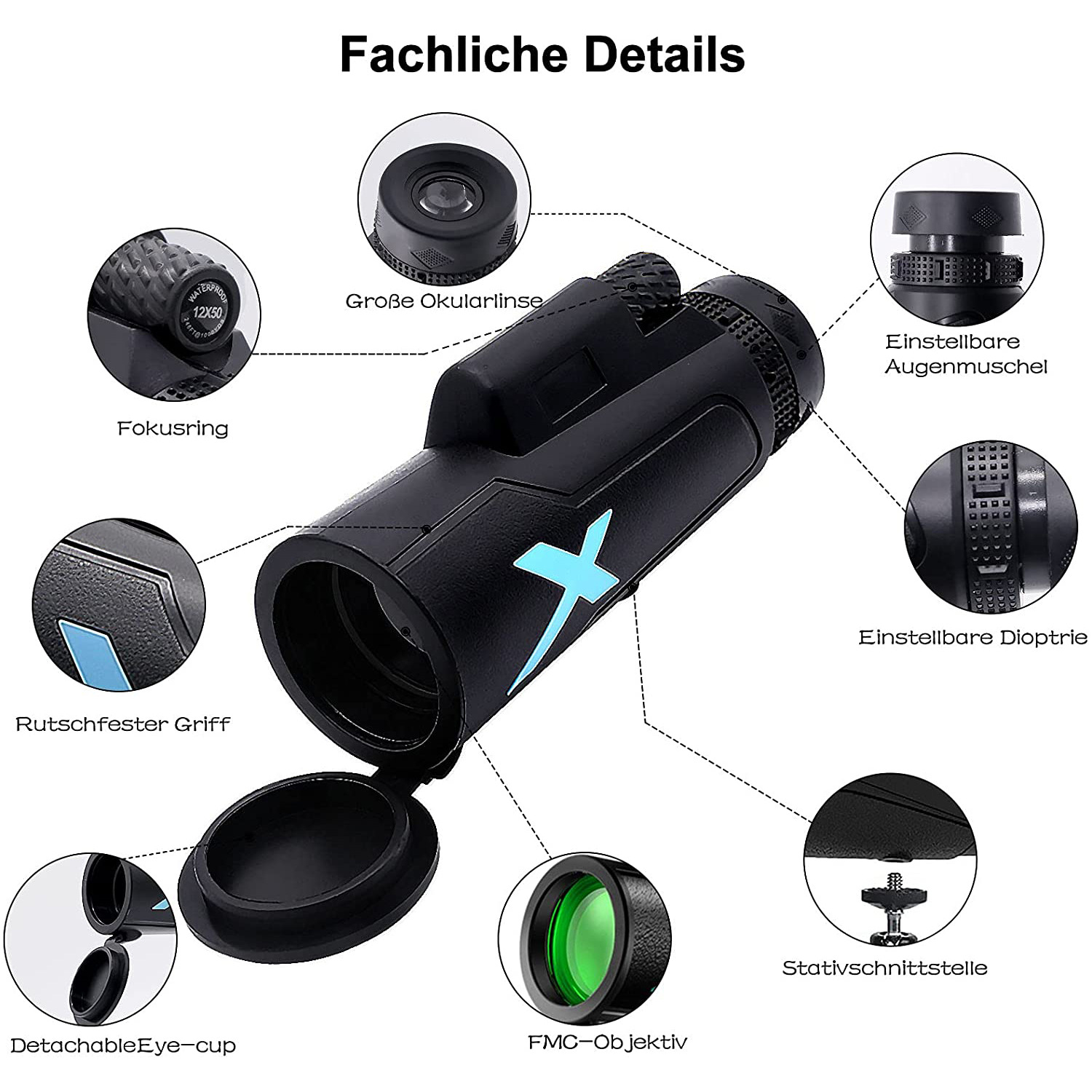 กล้องโทรทัศน์ขนาดเล็ก 12x50 กำ - Photography High Angle บทวิจารณ์และราคา