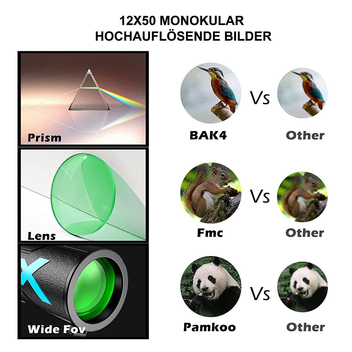 กล้องโทรทัศน์ขนาดเล็ก 12x50 กำ - Photography High Angle บทวิจารณ์และราคา